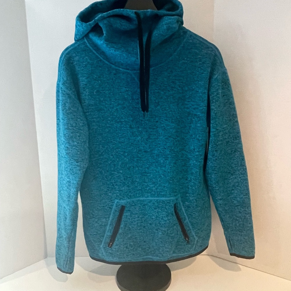 Champion Teal Pullover Fleece Jacket Women’s Cozy Quarter Snap Sweatshirt